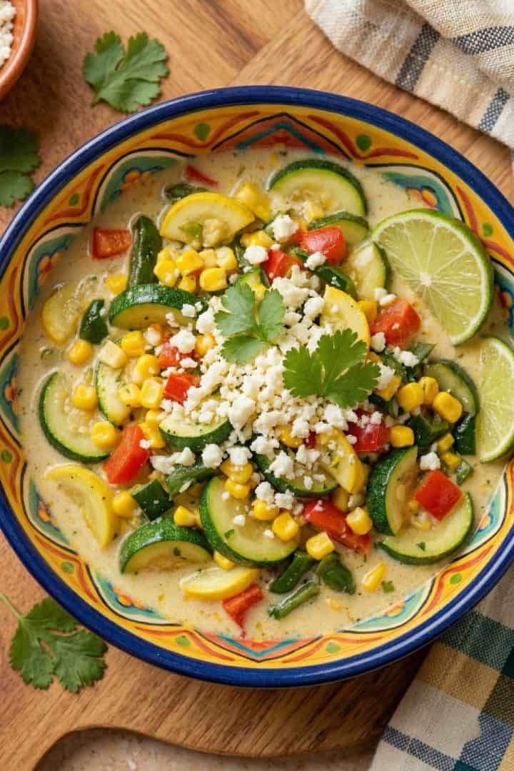 Calabacitas top view