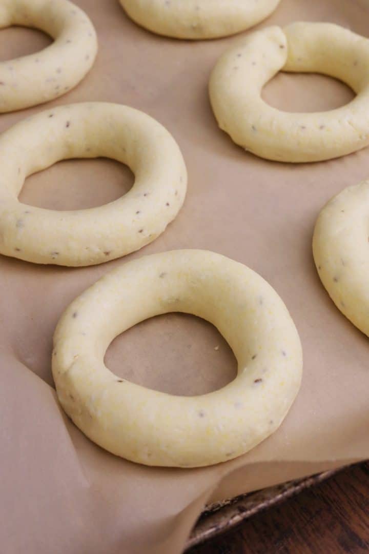 Close up of Raw Chipa Barrero in a Baking Sheet