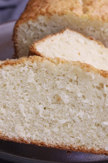 Close up Budín de Coco