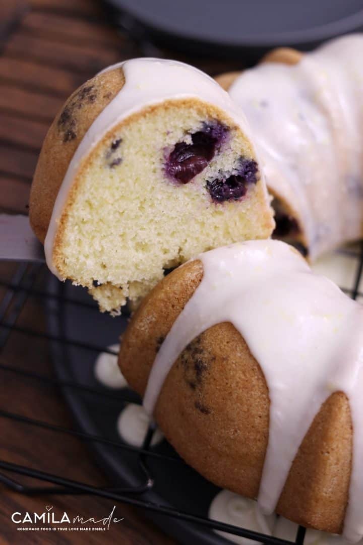Rodaja de Budín de Arándanos