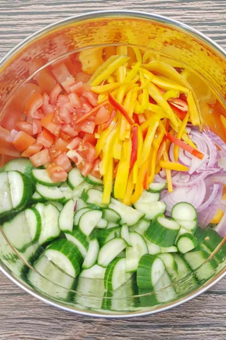 Vegetables for the Salad
