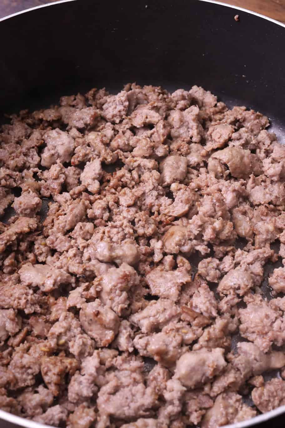 Sausage Lasagna 10 cooking sausage