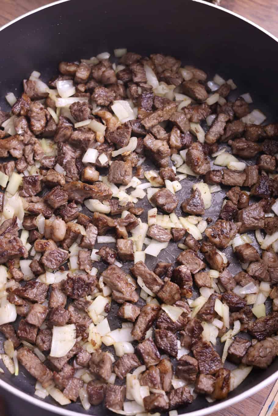 leftover meat with onion