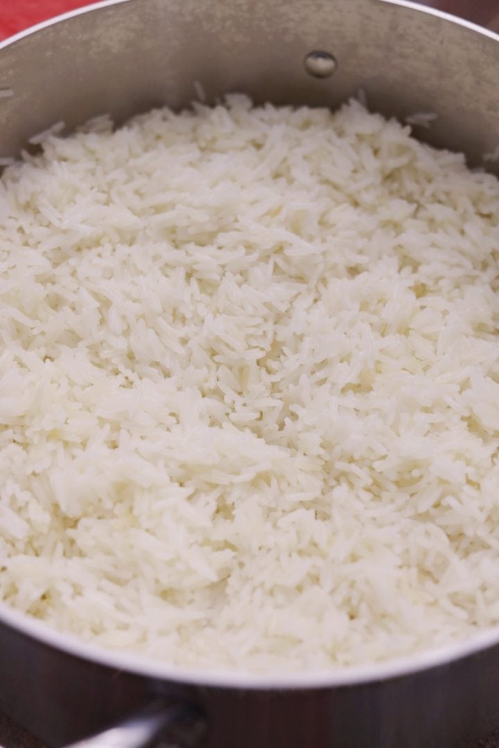 Arroz Blanco in a pot