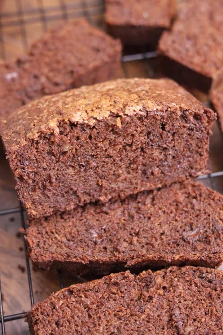 Slices of Pan de Plátano y Chocolate