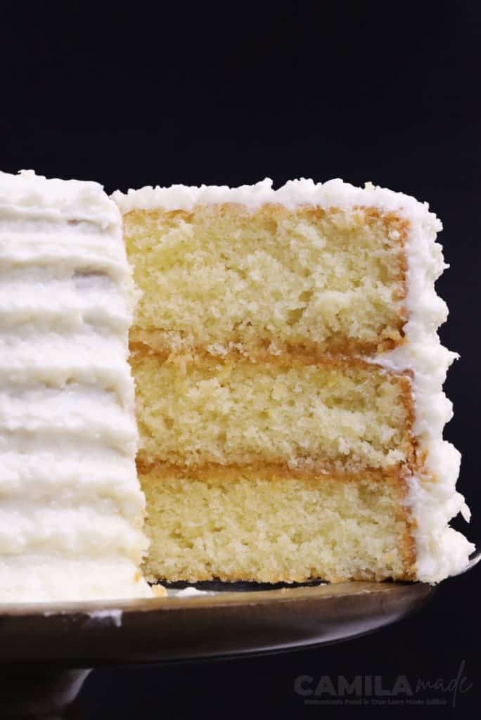 RECIPES 47 Pastel de Pina Colada in a cake stand
