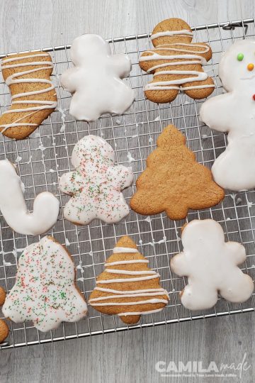 Gingerbread Cookies with glaze