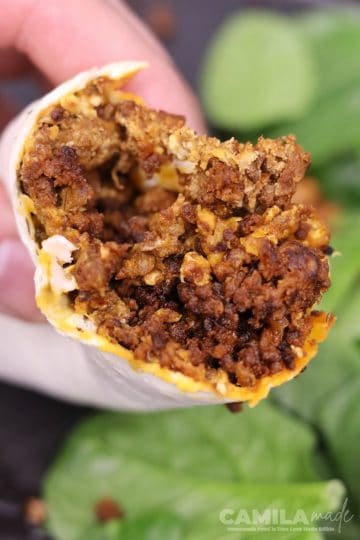 Burrito from a Homemade Chorizo Mexicano