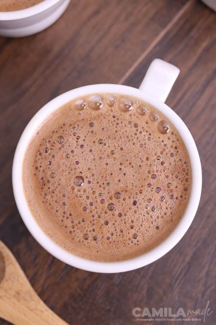 Chocolate Caliente Mexicano in a cup