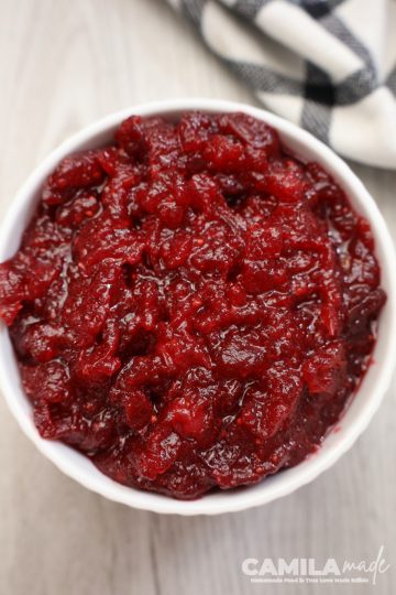 Salsa de Arándanos con Naranja