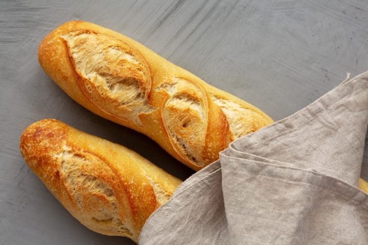 Pane Francese in a table top view