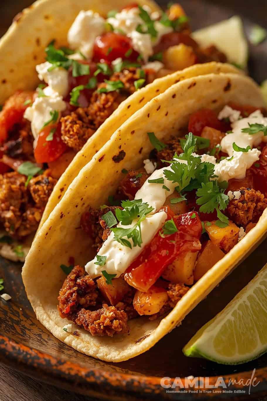 Tacos de Chorizo con Papa 10 Tacos de papas con Chorizo en un plato