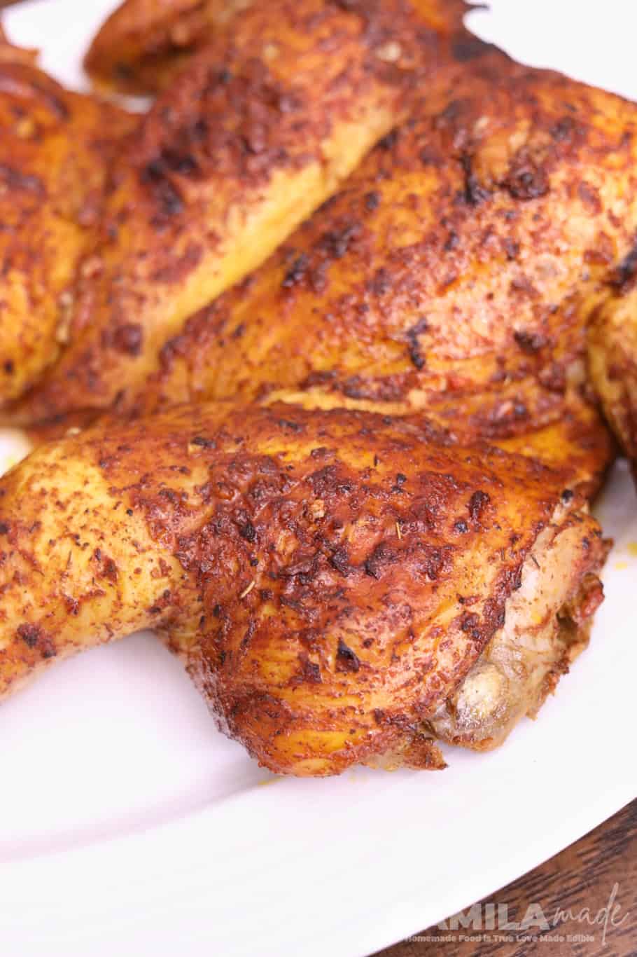 Achiote Chicken 11 Achiote Chicken in a plate