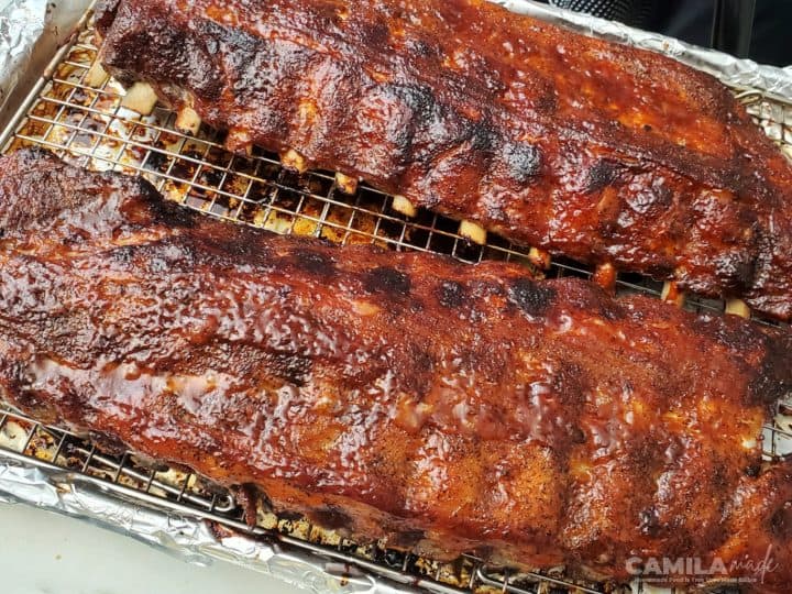 Costillas al Horno in rack straight for the oven