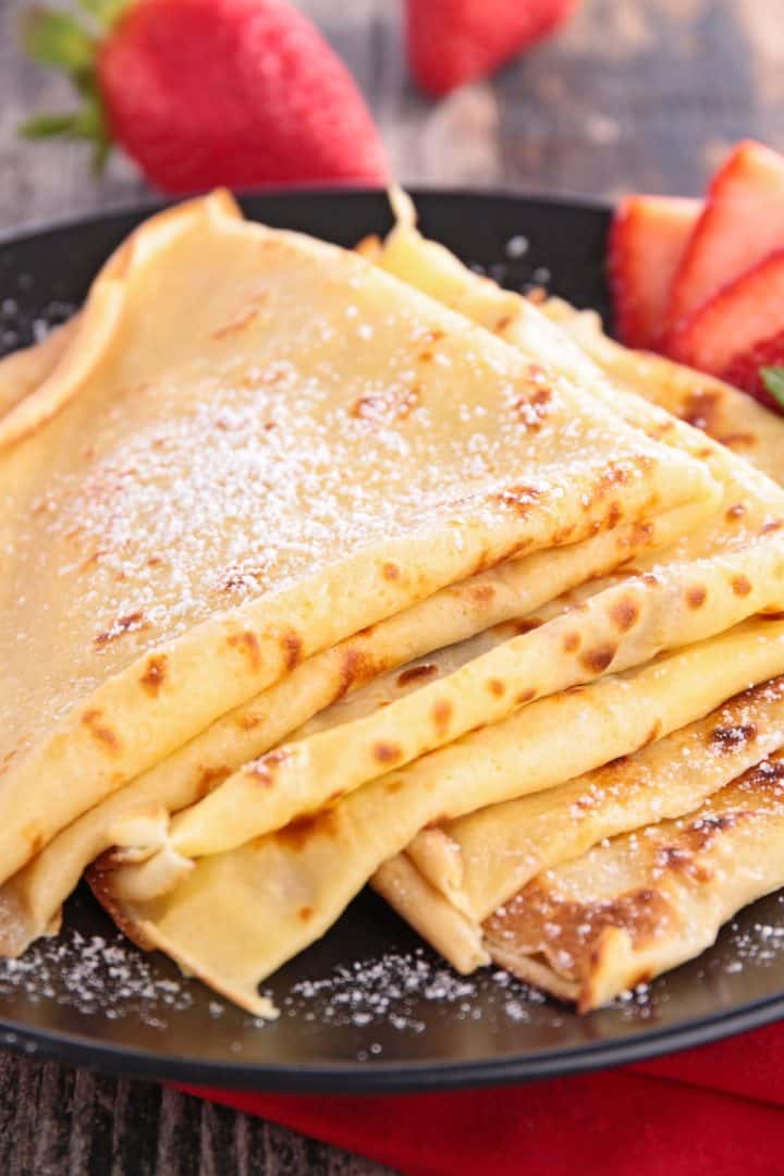 Crepas 11 Crepas (also known as crêpes) with strawberry