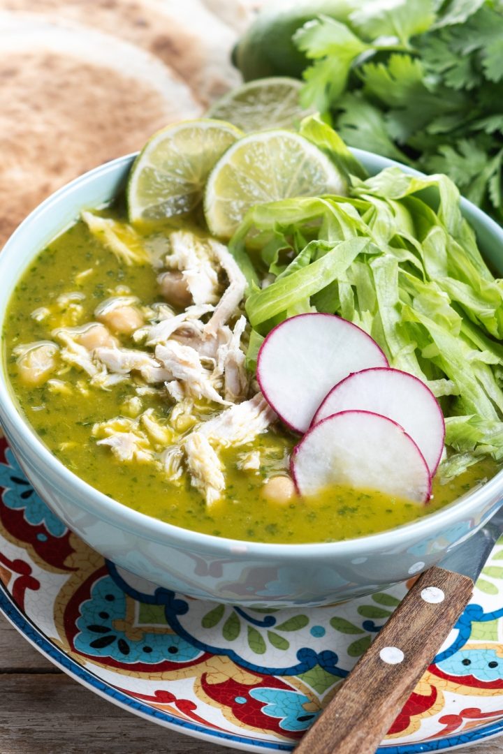 Pozole Verde de Pollo side view