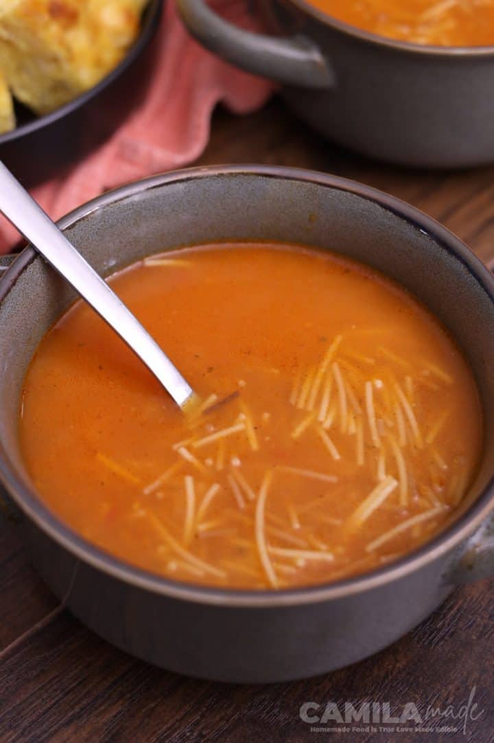 Sopa de Fideo in a Bowl
