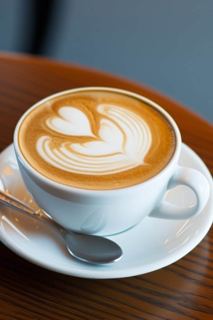 Capuccino in a table