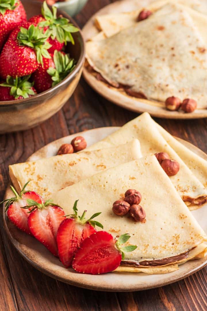 Crepas dulces with nutella