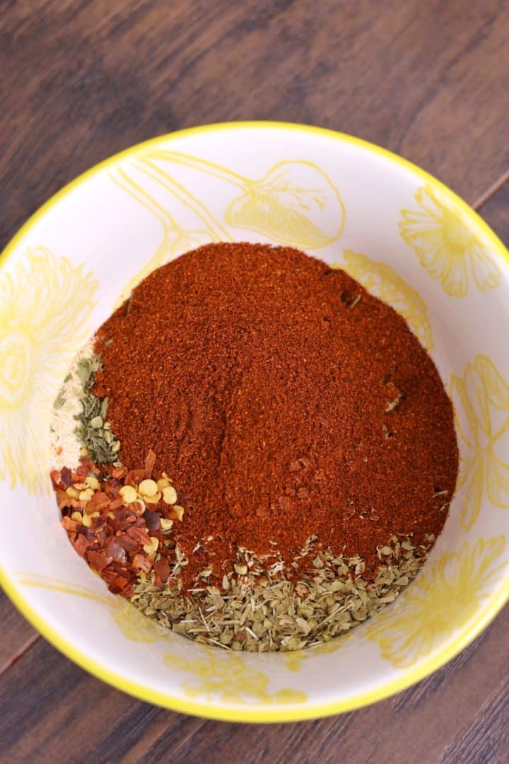 Ingredients for dry Chimichurri seasoning