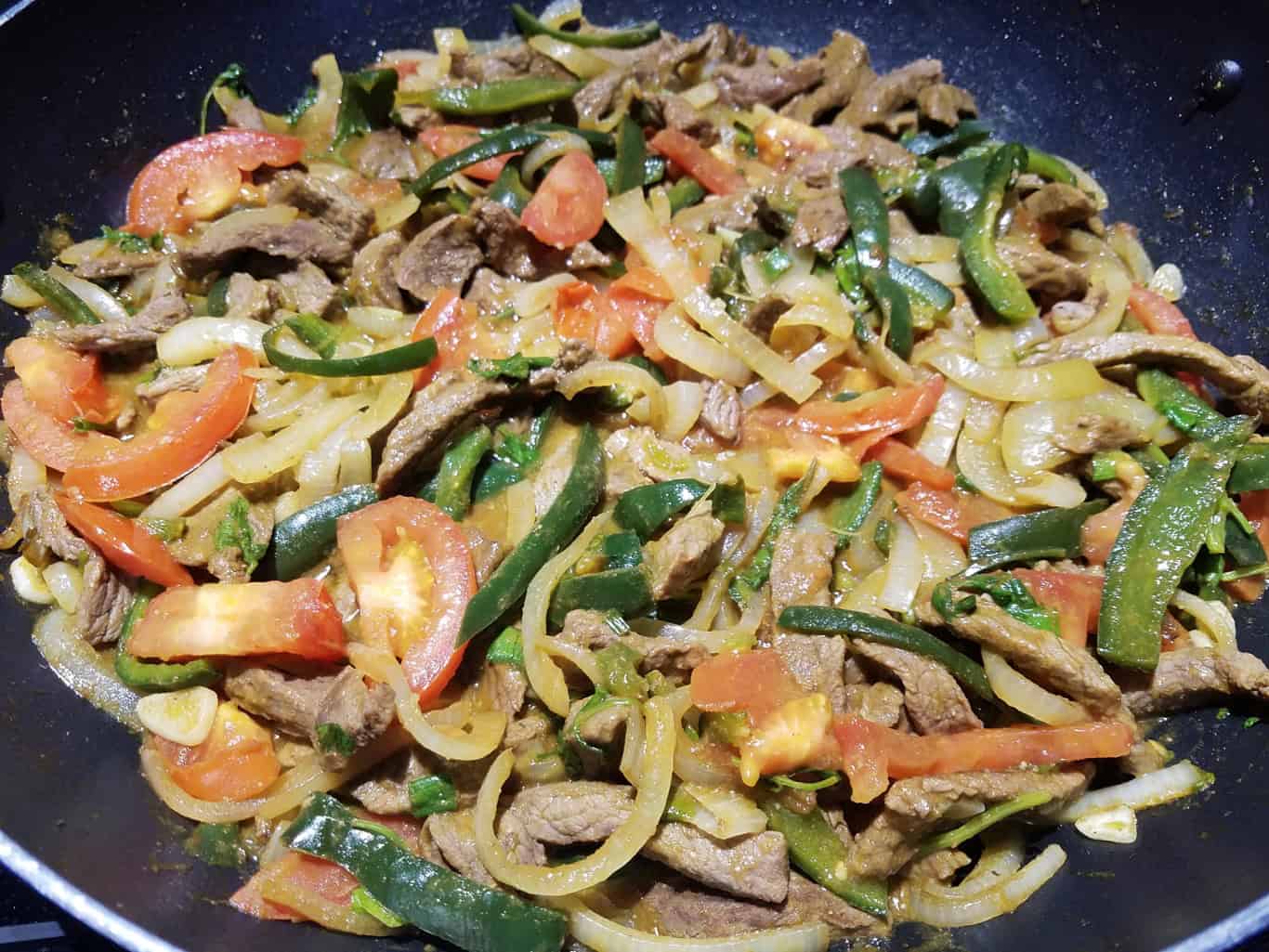 Lomo Saltado in a wok