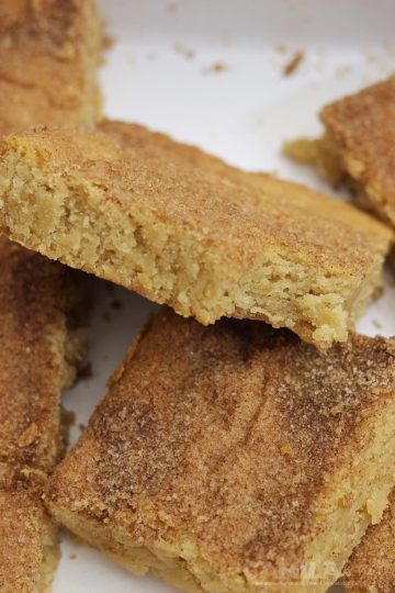Snickerdoodle Bars close up