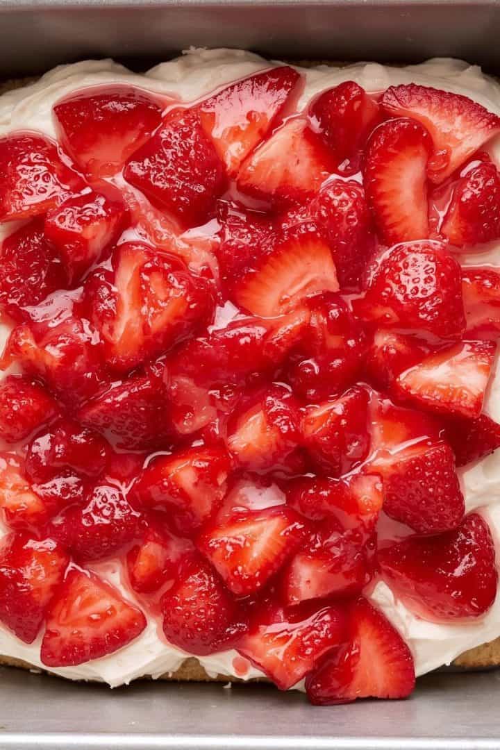 Strawberry Vanilla Cake 5 Strawberry vanilla cake top view