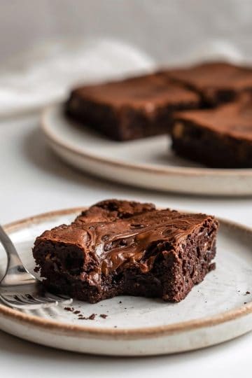 Fudgy Nutella brownie