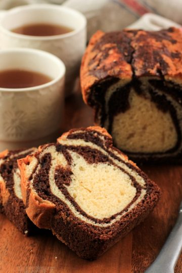 Panqué Marmoleado (marble loaf cake)
