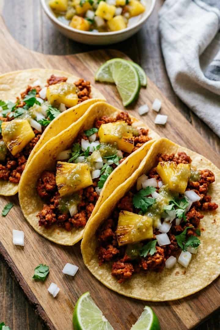 Tacos de Carne Molida Al Pastor
