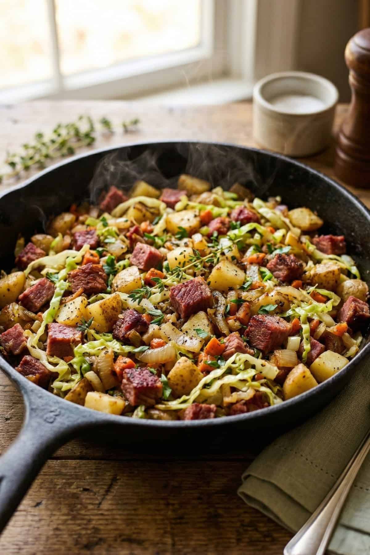 Corned Beef Hash side view