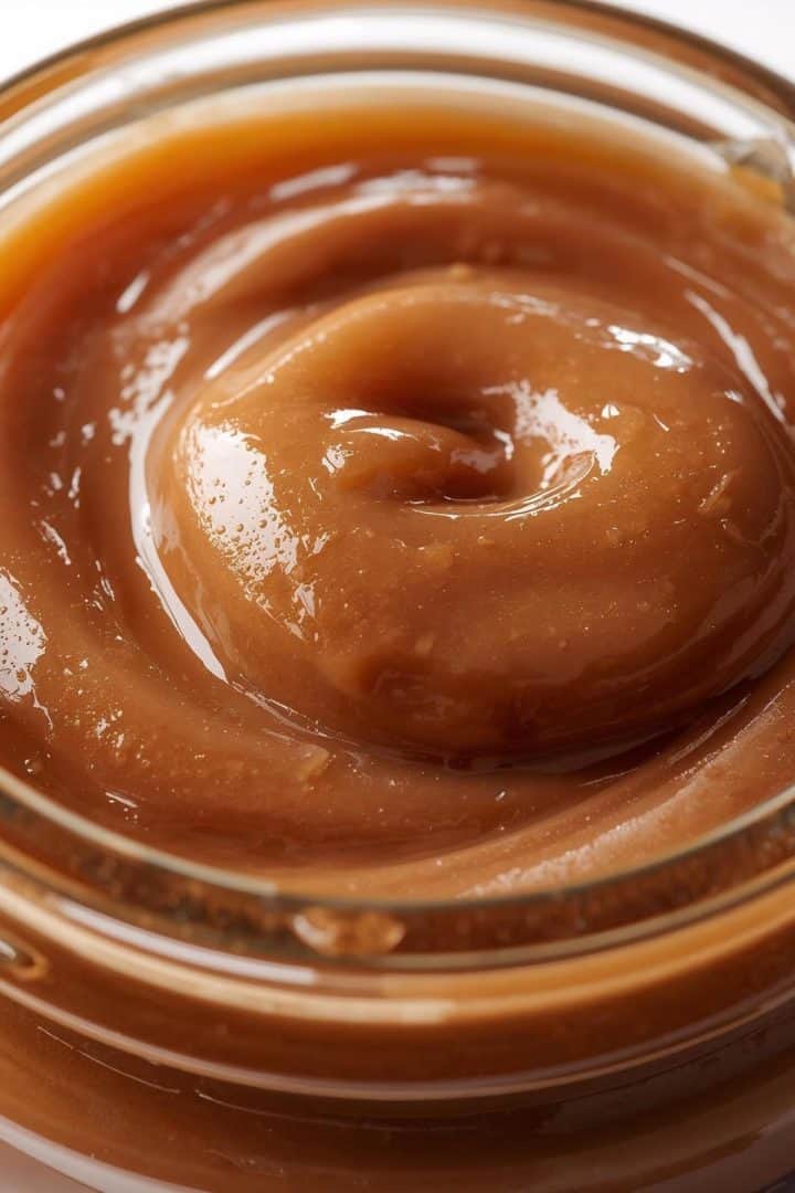 HOmemade dulce de leche in a jar