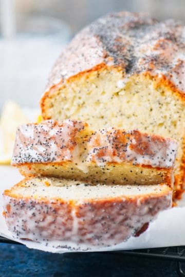 Lemon Poppy Seed Loaf side view