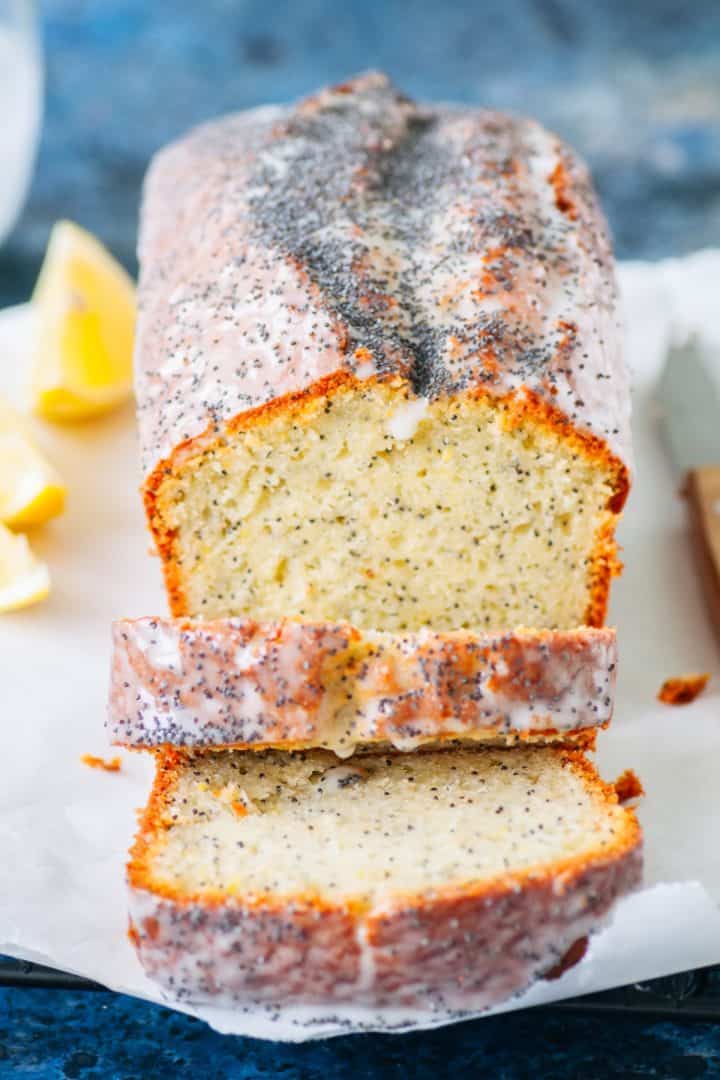 Lemon Poppy Seed Loaf 6 Lemon Poppy Seed Loaf side view in a rack
