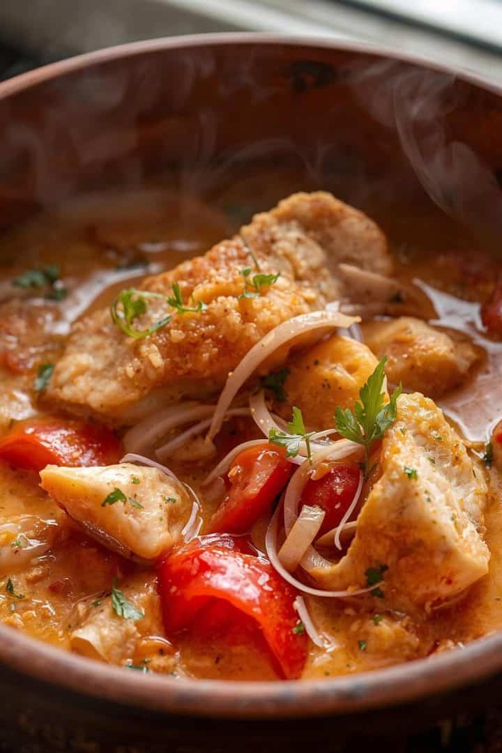 Moqueca 11 Moqueca is a Brazilian fish stew side view