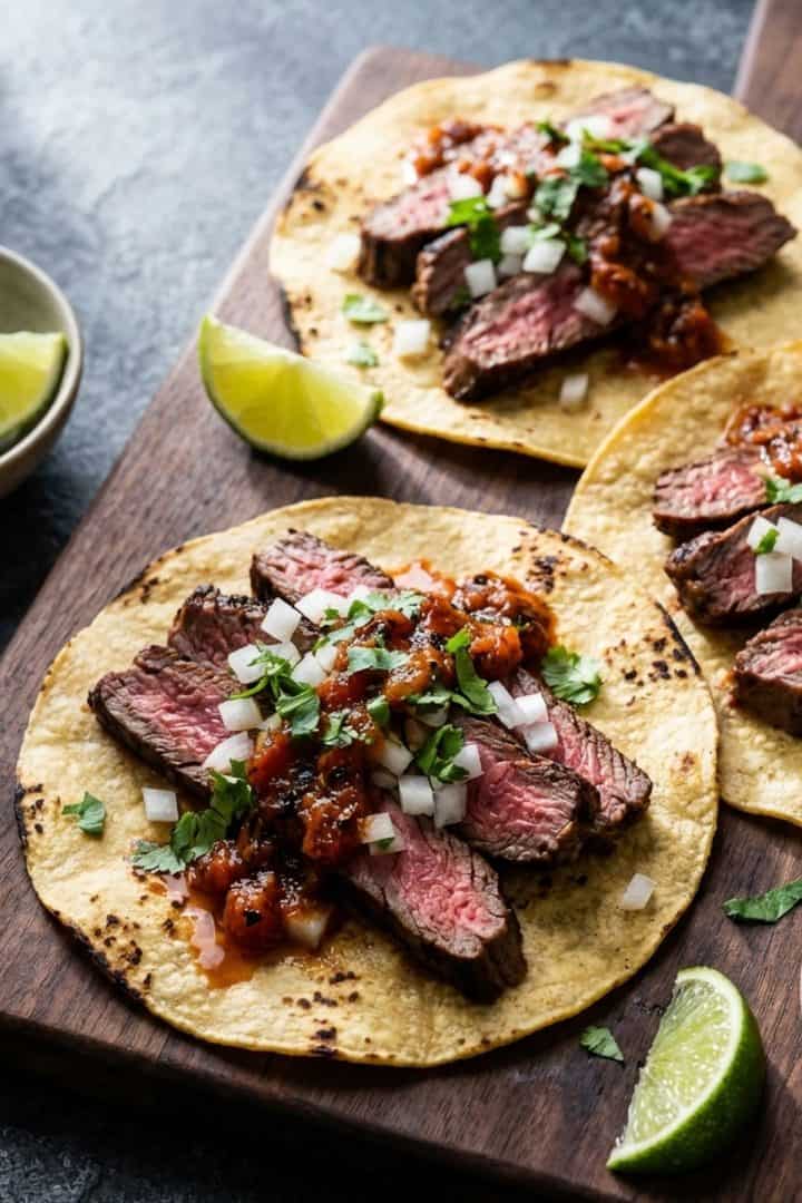 Carne Asada in the oven tacos