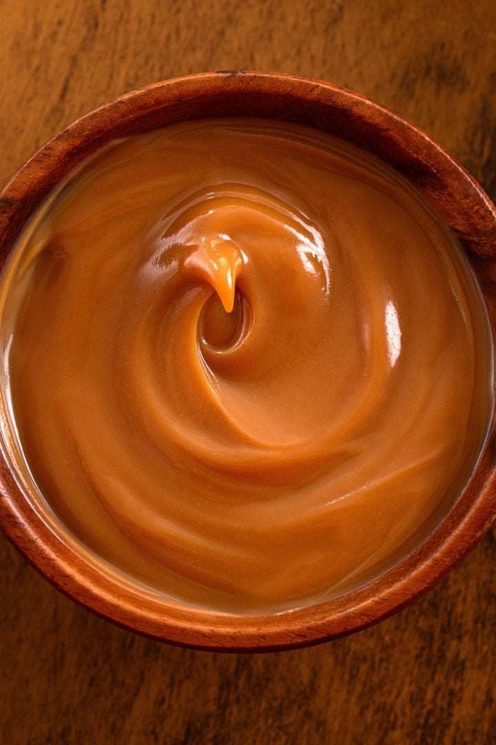 Dulce de Leche in a bowl top view