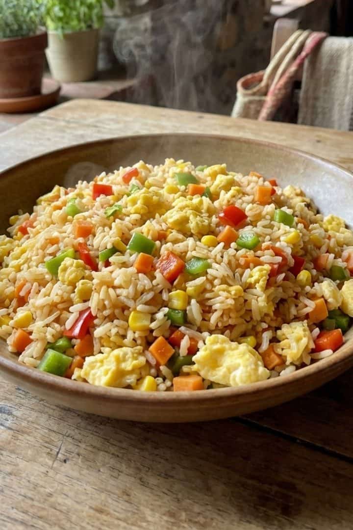 Ensalada de Arroz side view