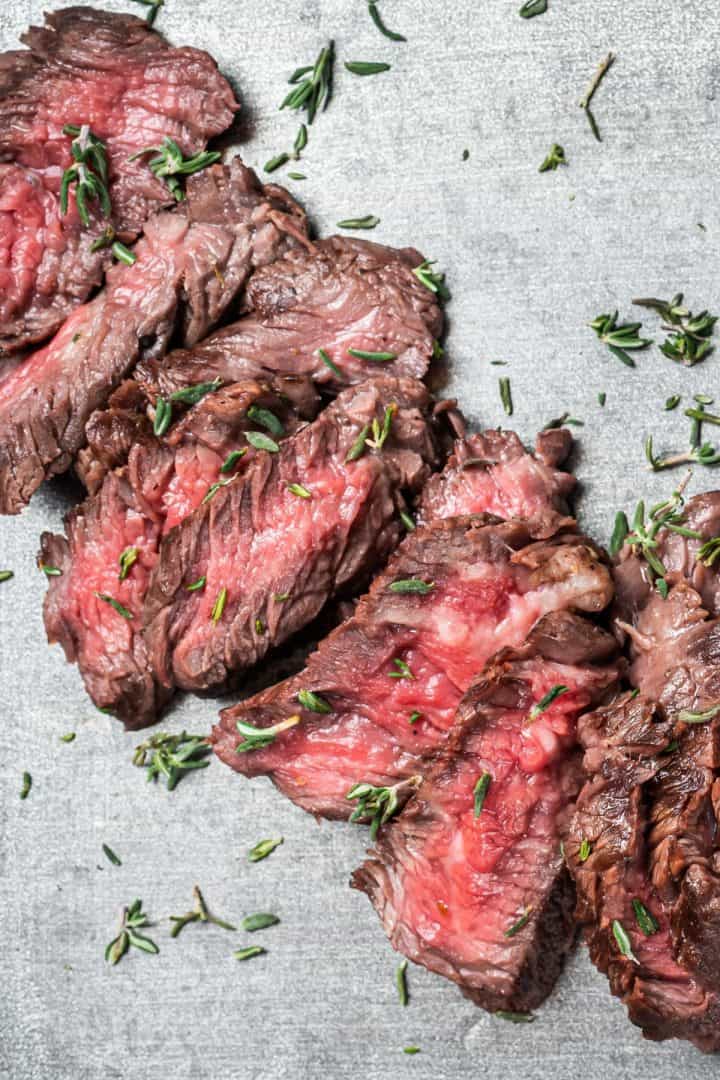 Mexican Carne Asada top view close up