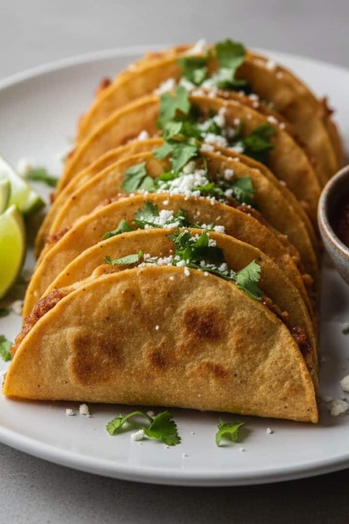 Tacos Envenenados con Bistec side view