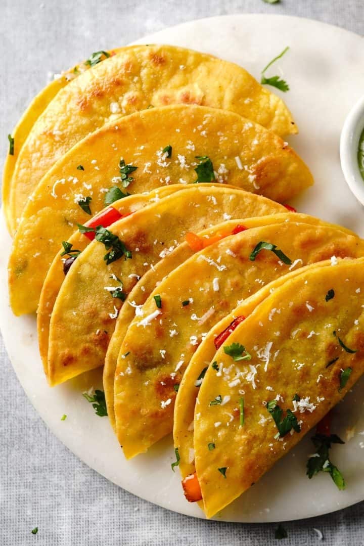 Tacos Envenenados top view close up