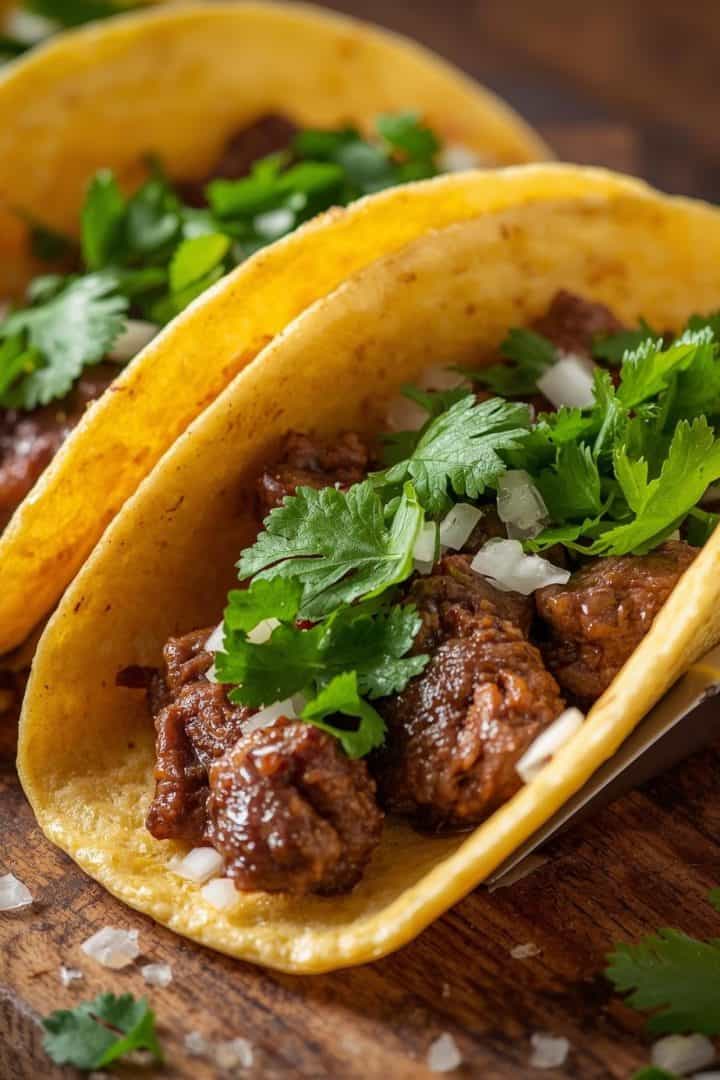 Tacos de Carne Asada 11 Tacos de Carne Asada with cilantro and onions