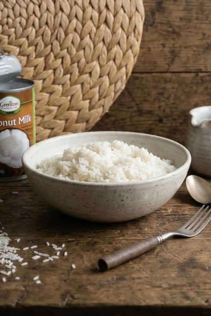 Rice with Coconut Milk profile side view