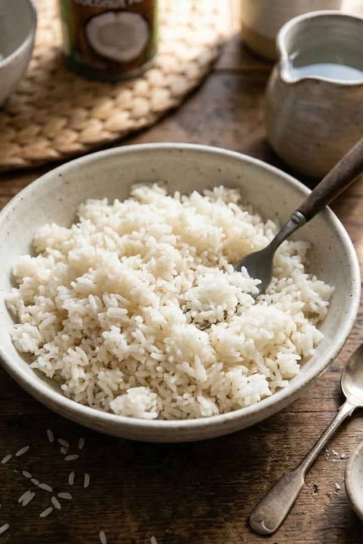 Rice with Coconut Milk side view