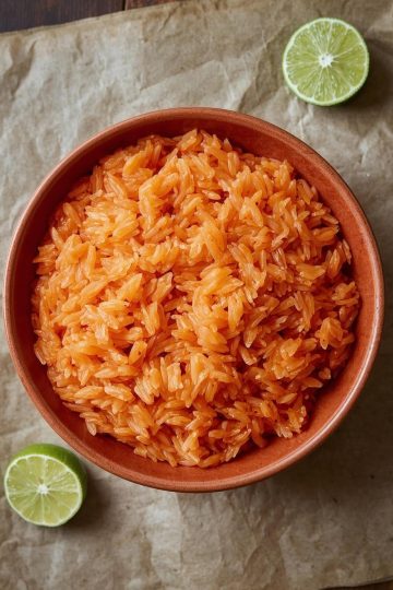 Top-down view of Arroz a la Mexicana
