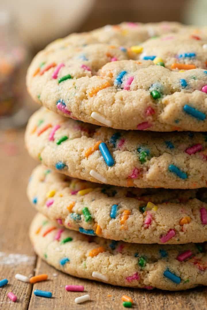 Funfetti Cookies 7 Funfetti Cookies macro profile shot view
