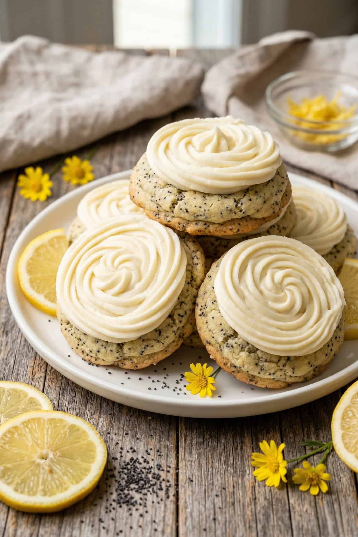 Lemon Poppy Seed Cheesecake Cookies