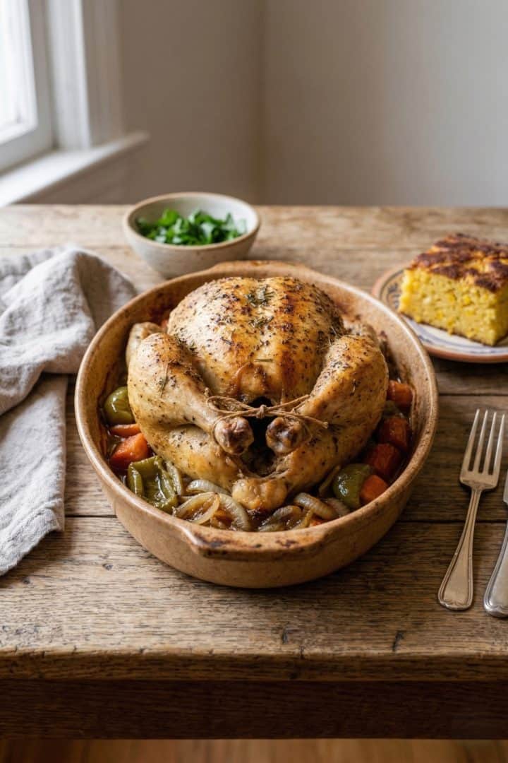 Ryguasu Ka'ẽ is a traditional Paraguayan roasted chicken