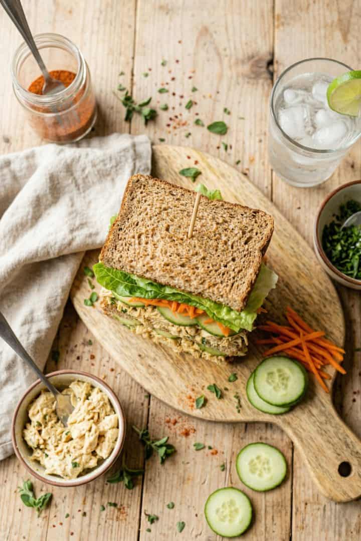 Sandwiches de Pollo 9 Sandwiches de Pollo Overhead shot