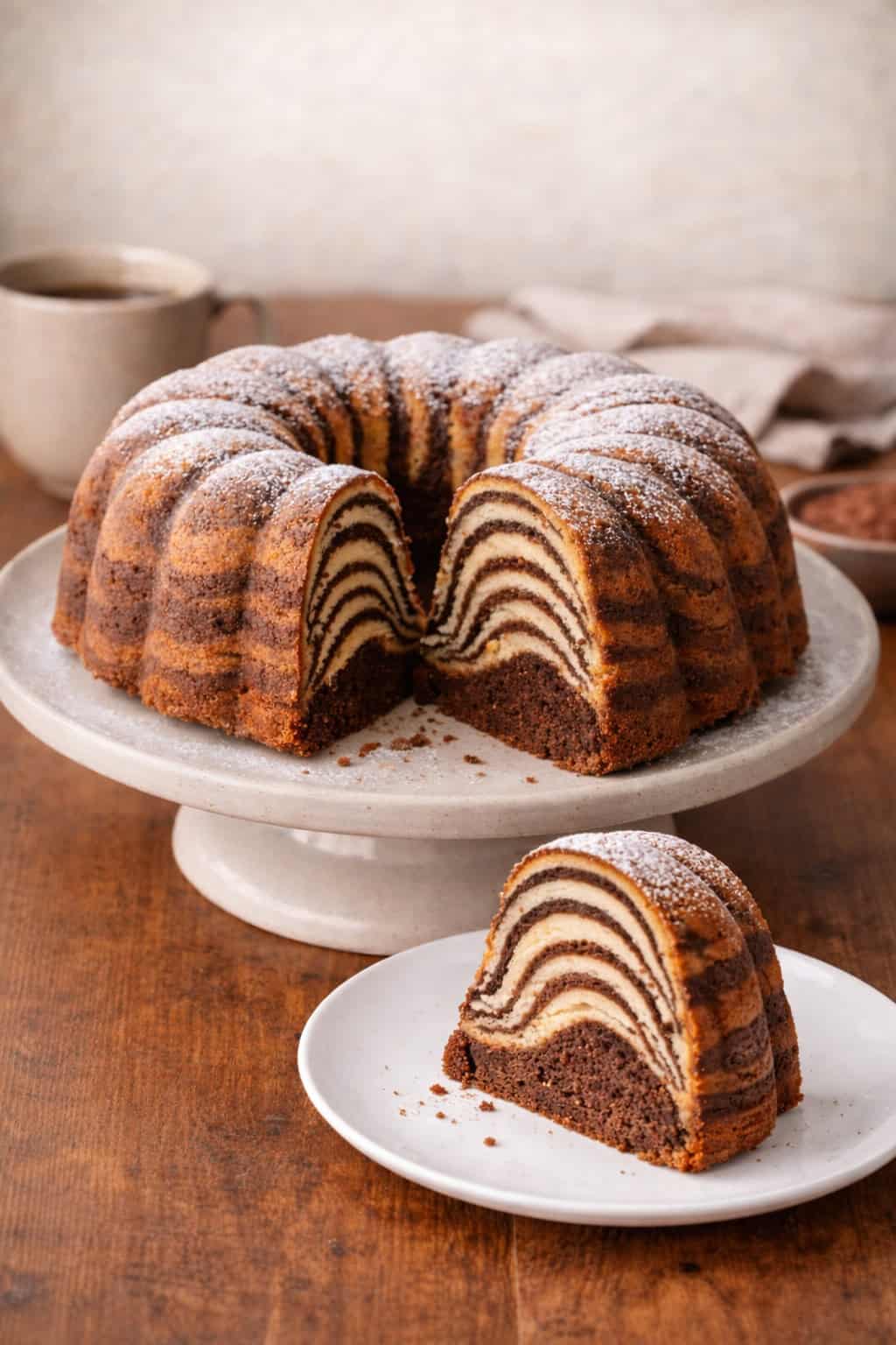 Mixed Cake sliced